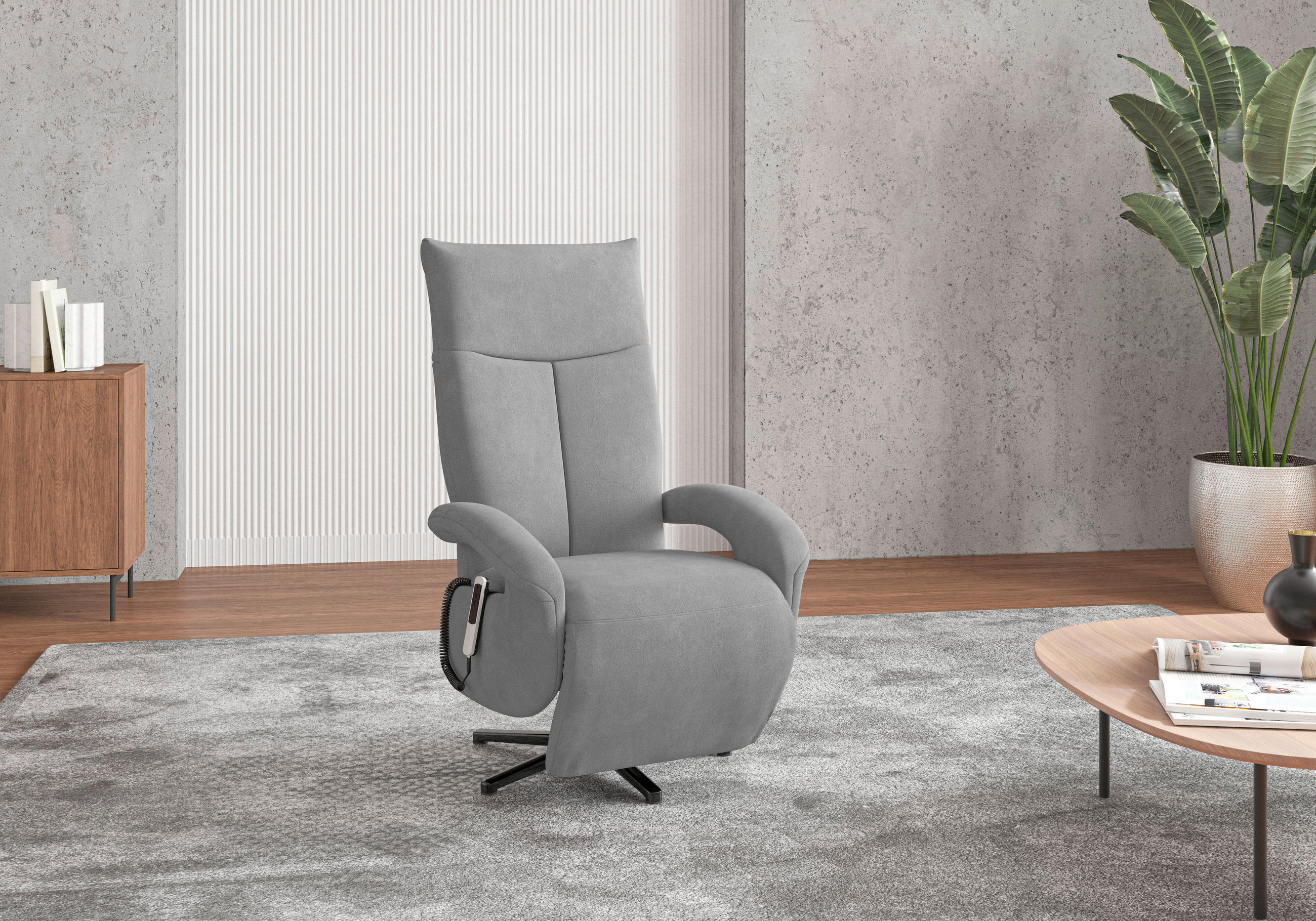 SESSEL in Flachgewebe Grau  - Schwarz/Grau, KONVENTIONELL, Textil/Metall (74/112/82cm) - Sit & More
