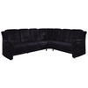 ECKSOFA in Mikrofaser Schwarz  - Beige/Alufarben, Konventionell, Textil/Metall (275/223cm) - Beldomo Comfort