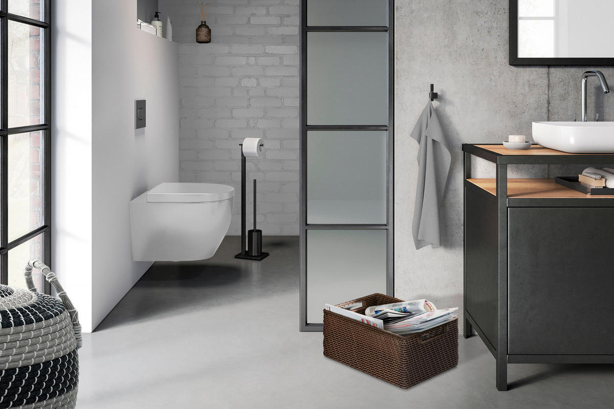 HANDTUCHHAKEN - Schwarz, Basics, Metall (2,3/6,5/4,5cm) - Zack