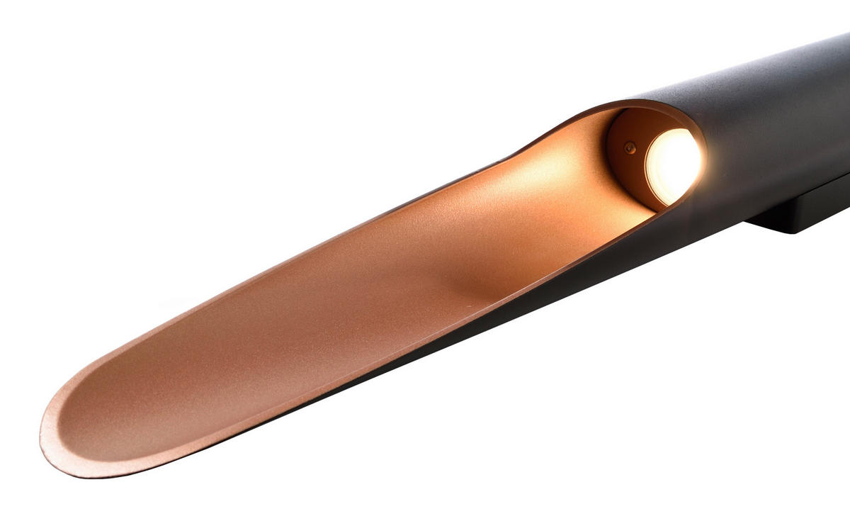 LED-WANDLEUCHTE 80/6/7 cm   - Roségold/Schwarz, Design, Metall (80/6/7cm)