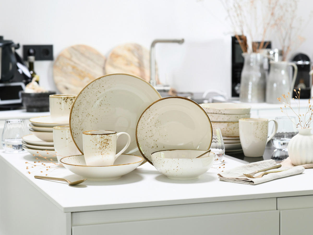 KOMPLETT SERVIS Nature Collection 20 delar  - cremefärgad, Basics, keramik - Creatable