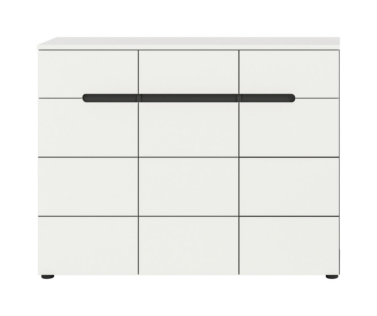 SCHUHSCHRANK  in 120/94/37 cm  - Schwarz/Weiß, Design, Holzwerkstoff/Kunststoff (120/94/37cm) - Livetastic