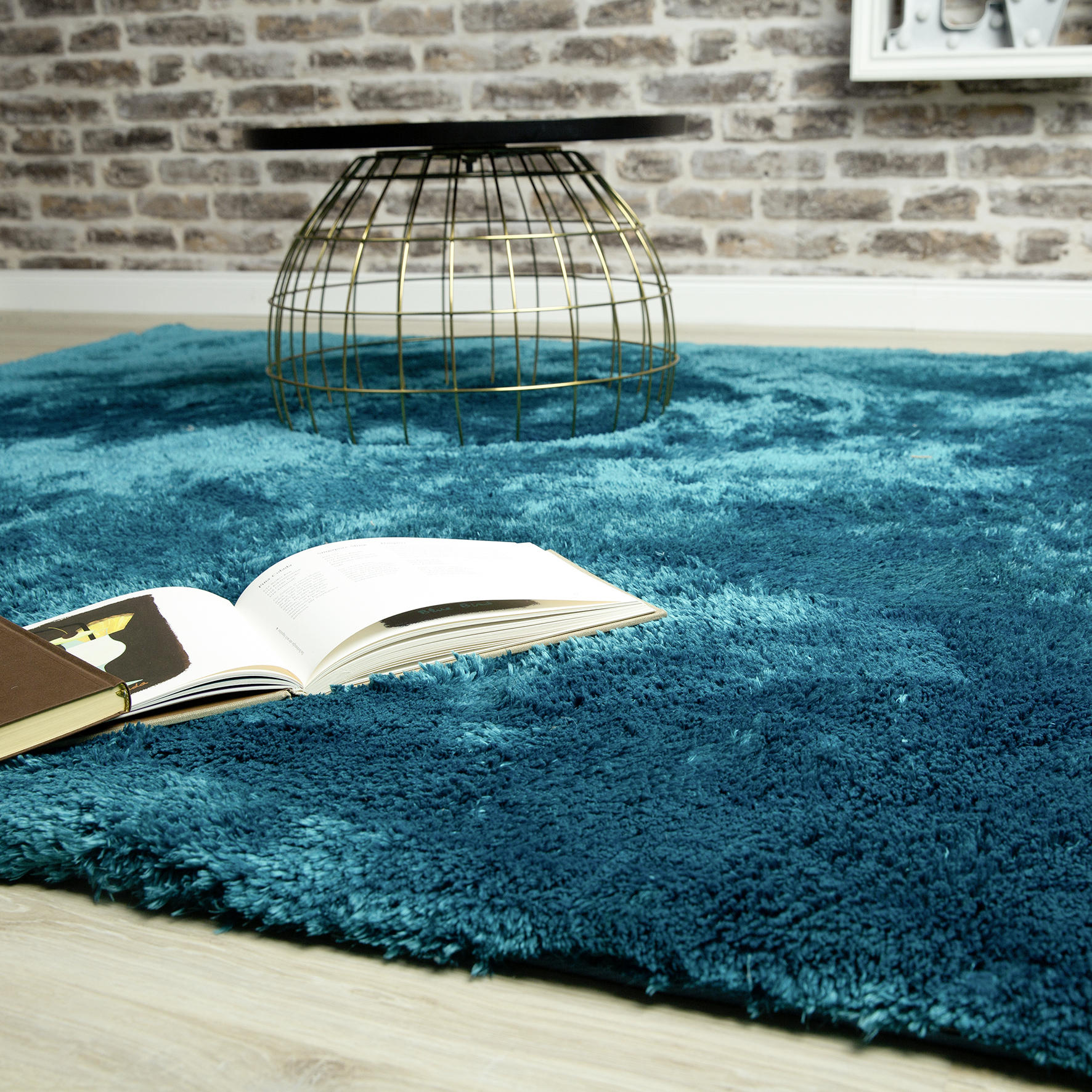 HOCHFLORTEPPICH 80/150 cm My Curacao  - Petrol, Konventionell, Textil (80/150cm)