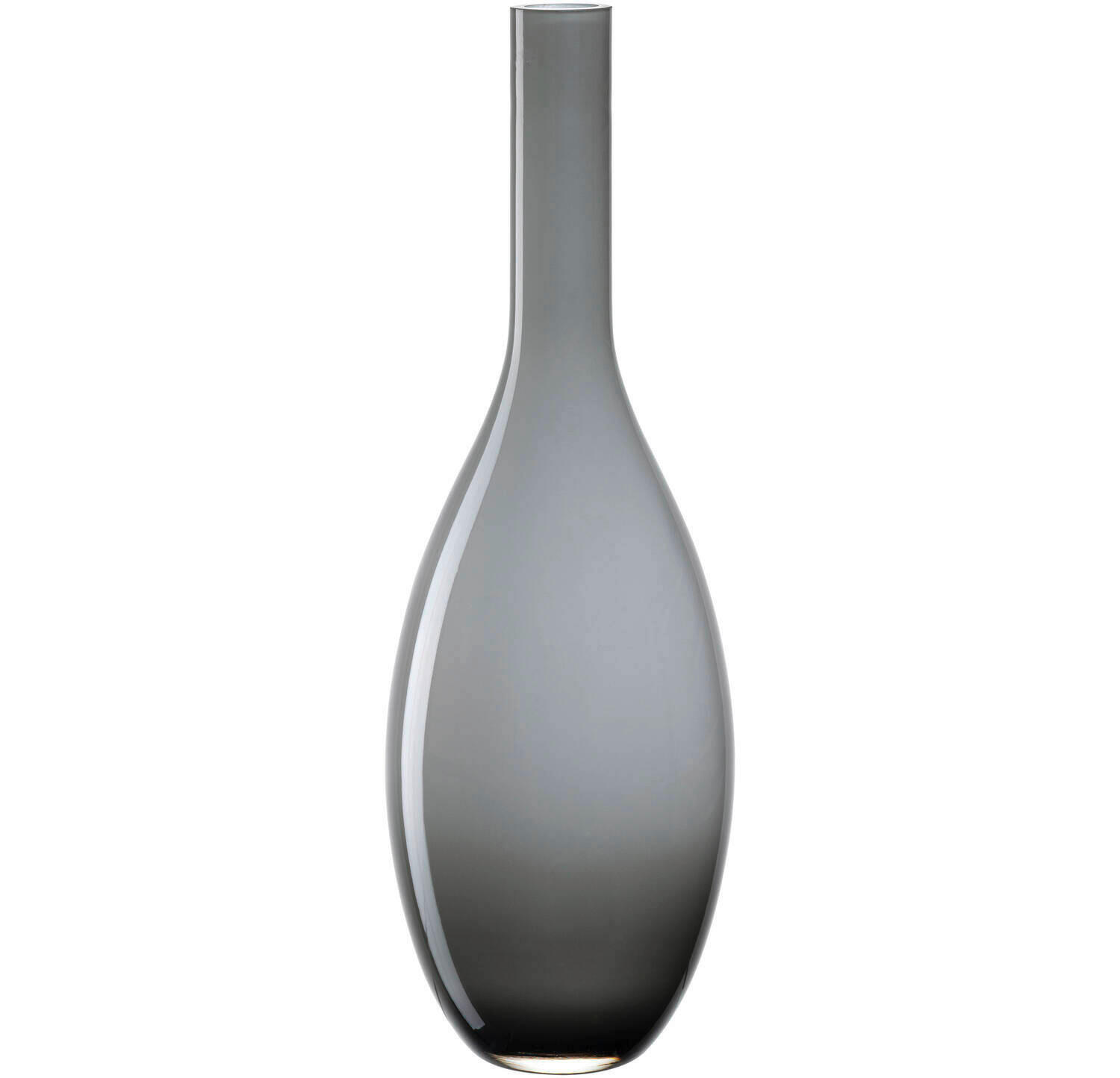 VASE  - Grau, Design, Glas (13,5/39/13,5cm) - Leonardo