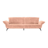 MEGASOFA Flachgewebe Altrosa  - Schwarz/Altrosa, Modern, Textil/Metall (272/87/107cm) - MID.YOU