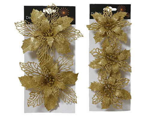 KUNSTBLUME - Goldfarben, LIFESTYLE, Kunststoff (2,00/13,00/13,00cm)