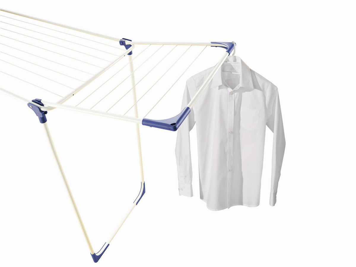 STOJACÍ SUŠÁK NA PRÁDLO - bílá/modrá, Basics, kov/plast (181,5/88,5/56cm) - Leifheit