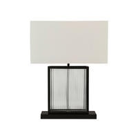 BORDSLAMPA Clarendon 40/53/20 cm   - vit/svart, Design, metall/glas (40/53/20cm)