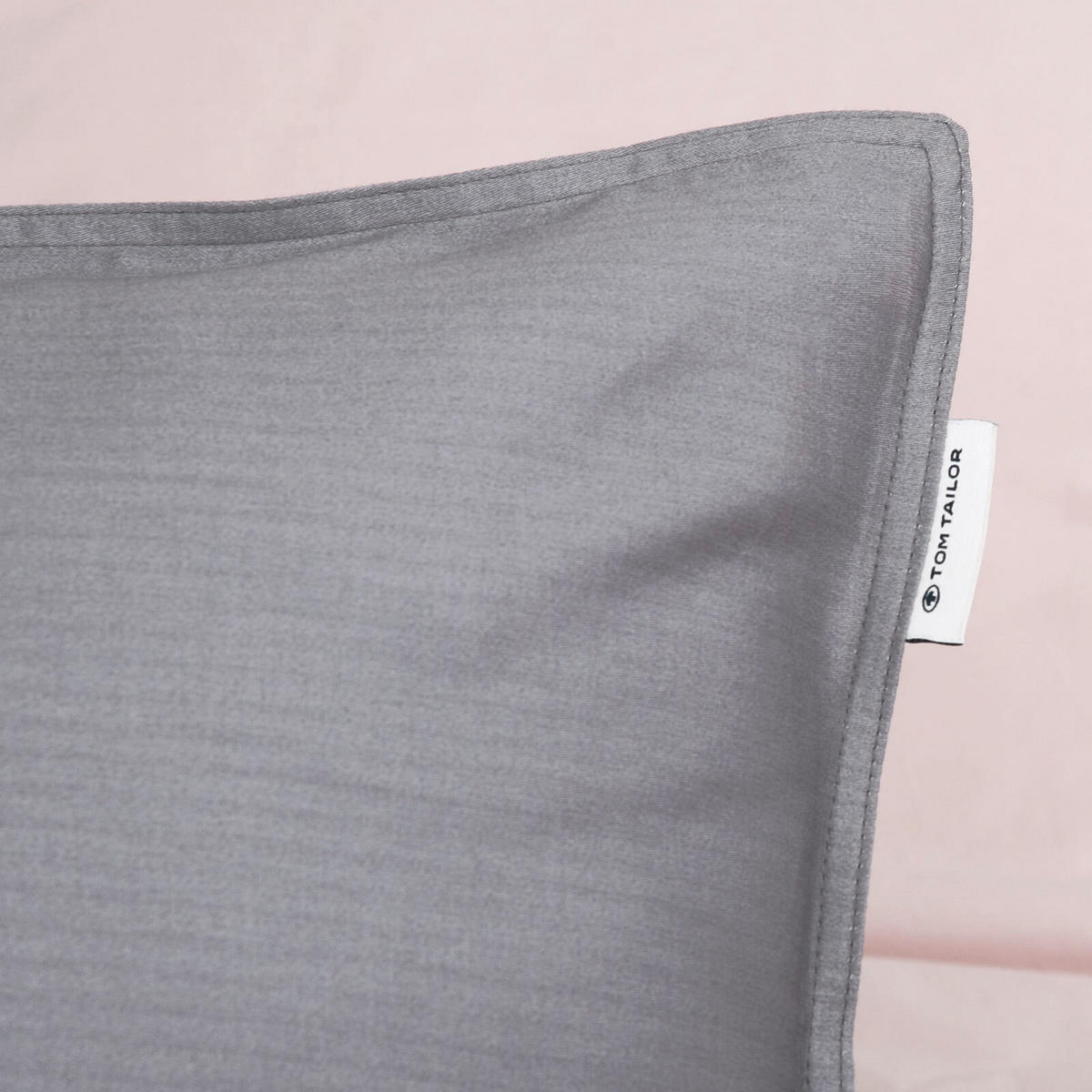 WENDEBETTWÄSCHE Satin 200/220 cm  - Grau, Basics, Textil (200/220cm) - Tom Tailor