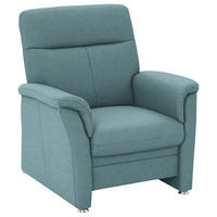 SESSEL Flachgewebe Hellblau  - Alufarben/Hellblau, Konventionell, Textil/Metall (90/100/89cm) - Beldomo Comfort