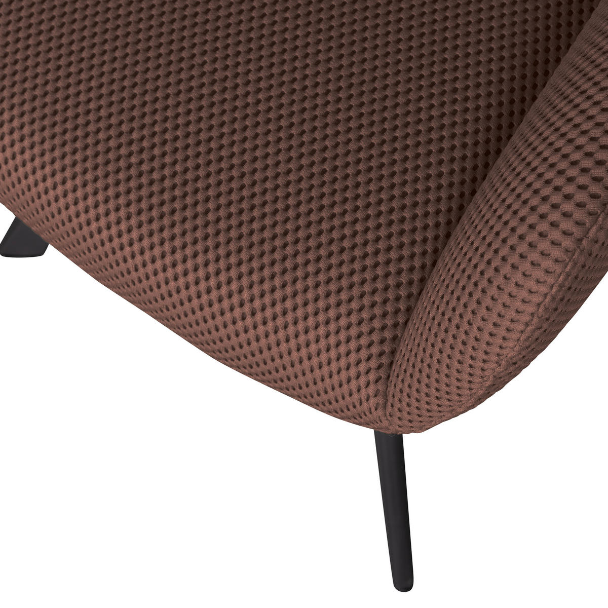 ARMLEHNSTUHL  in Netzbespannung  - Schwarz/Braun, Design, Textil/Metall (58/79/58cm) - Livetastic
