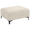 HOCKER in Textil Beige  - Beige/Schwarz, Konventionell, Textil/Metall (99/46/77cm) - Carryhome