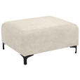 HOCKER in Textil Beige  - Beige/Schwarz, KONVENTIONELL, Textil/Metall (99/46/77cm) - Carryhome