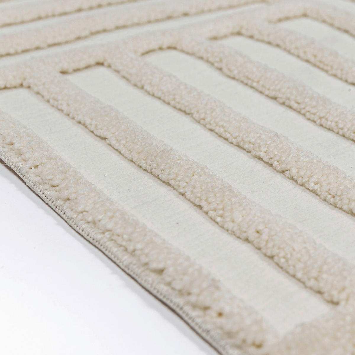HOCHFLORTEPPICH 133/190 cm Elara Elfenbein rechteckig  - Elfenbein, Basics, Kunststoff/Textil (133/190cm) - Flair Rugs