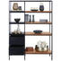 REGAL in 105/152/35 cm Schwarz, Akaziefarben - Schwarz/Akaziefarben, Trend, Holz/Holzwerkstoff (105/152/35cm) - Ambia Home REGAL in 105/152/35 cm Schwarz, Akaziefarben - Schwarz/Akaziefarben, Trend, Holz/Holzwerkstoff (105/152/35cm) - Ambia Home