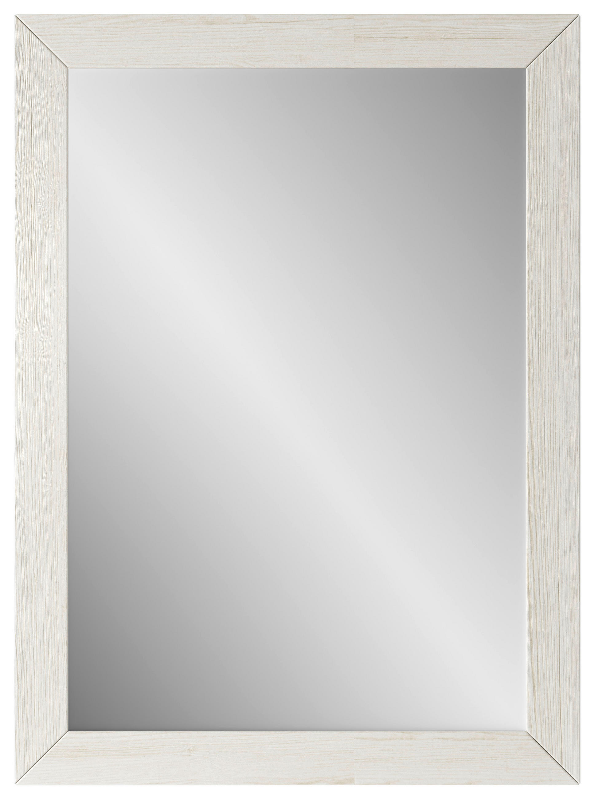 WANDSPIEGEL 100/70/2 cm    in rechteckig  - Weiß/Pinienfarben, Basics, Glas/Holzwerkstoff (100/70/2cm) - SetOne by Musterring