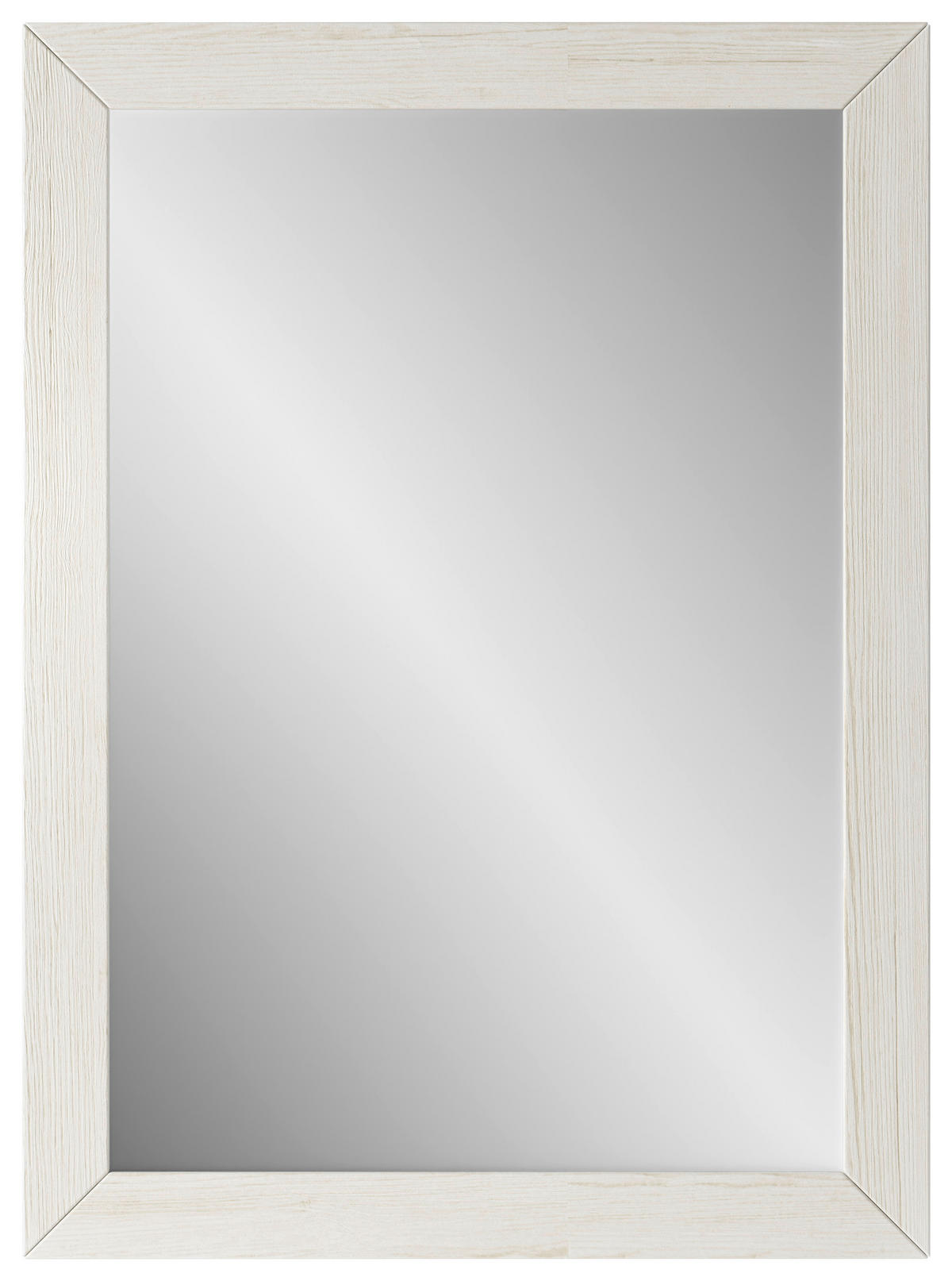 WANDSPIEGEL 100/70/2 cm    in rechteckig  - Weiß/Pinienfarben, Basics, Glas/Holzwerkstoff (100/70/2cm) - SetOne by Musterring