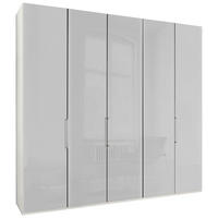 FALTTÜRENSCHRANK 250/236/58 cm 3-türig Weiß  - Chromfarben/Weiß, KONVENTIONELL, Glas/Holzwerkstoff (250/236/58cm) - Dieter Knoll