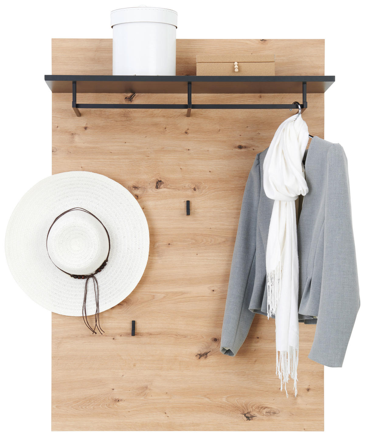 GARDEROBENPANEEL  in 80/115/27 cm  - Anthrazit/Eiche Artisan, MODERN, Holzwerkstoff (80/115/27cm) - Carryhome