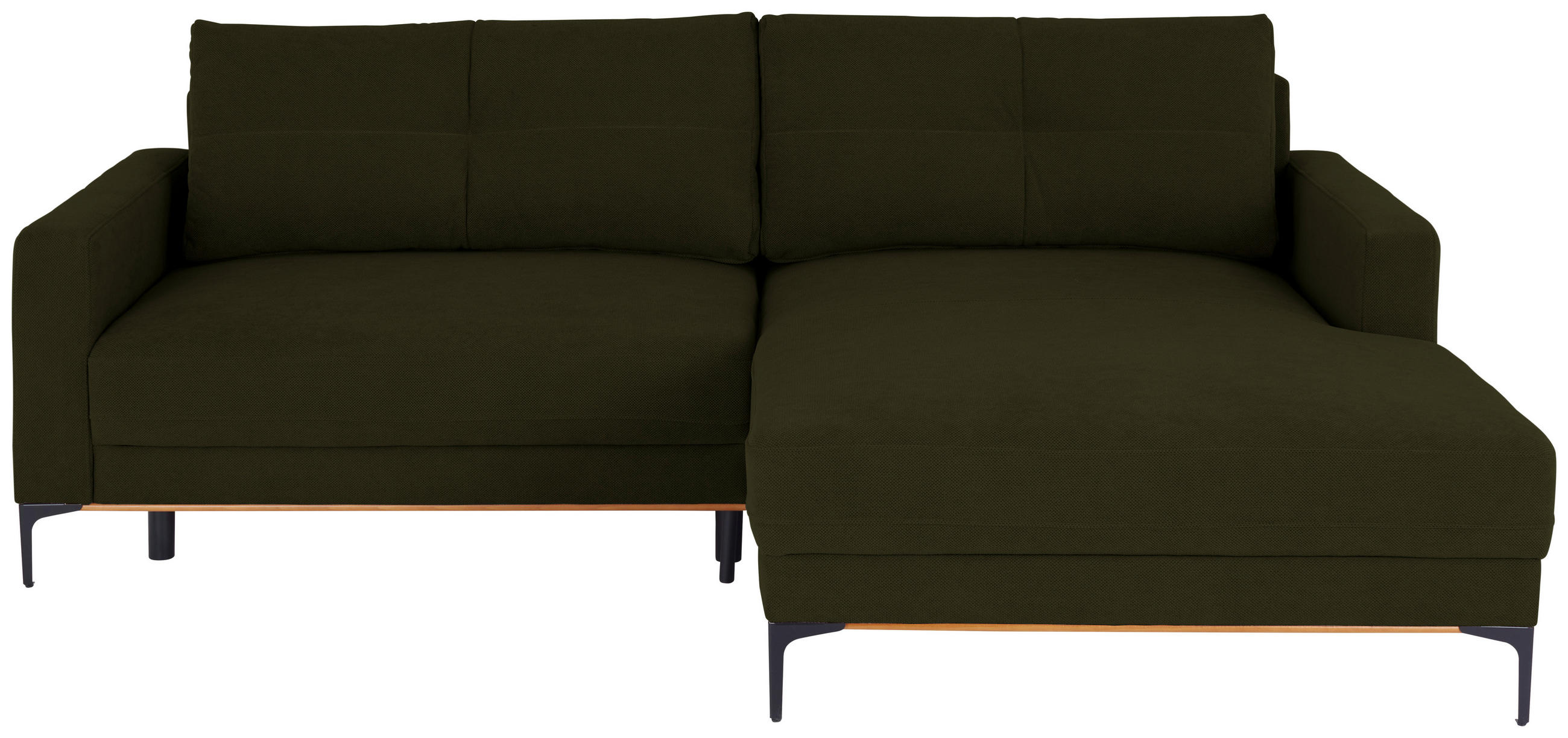 ECKSOFA in Schlammfarben  - Schlammfarben/Schwarz, Modern, Textil/Metall (238/162cm) - Ondega