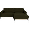 ECKSOFA in Schlammfarben  - Schlammfarben/Schwarz, Modern, Textil/Metall (238/162cm) - Ondega