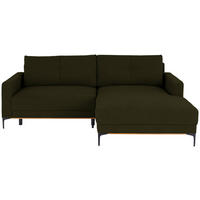 ECKSOFA in Schlammfarben  - Schlammfarben/Schwarz, Modern, Textil/Metall (238/162cm) - Ondega