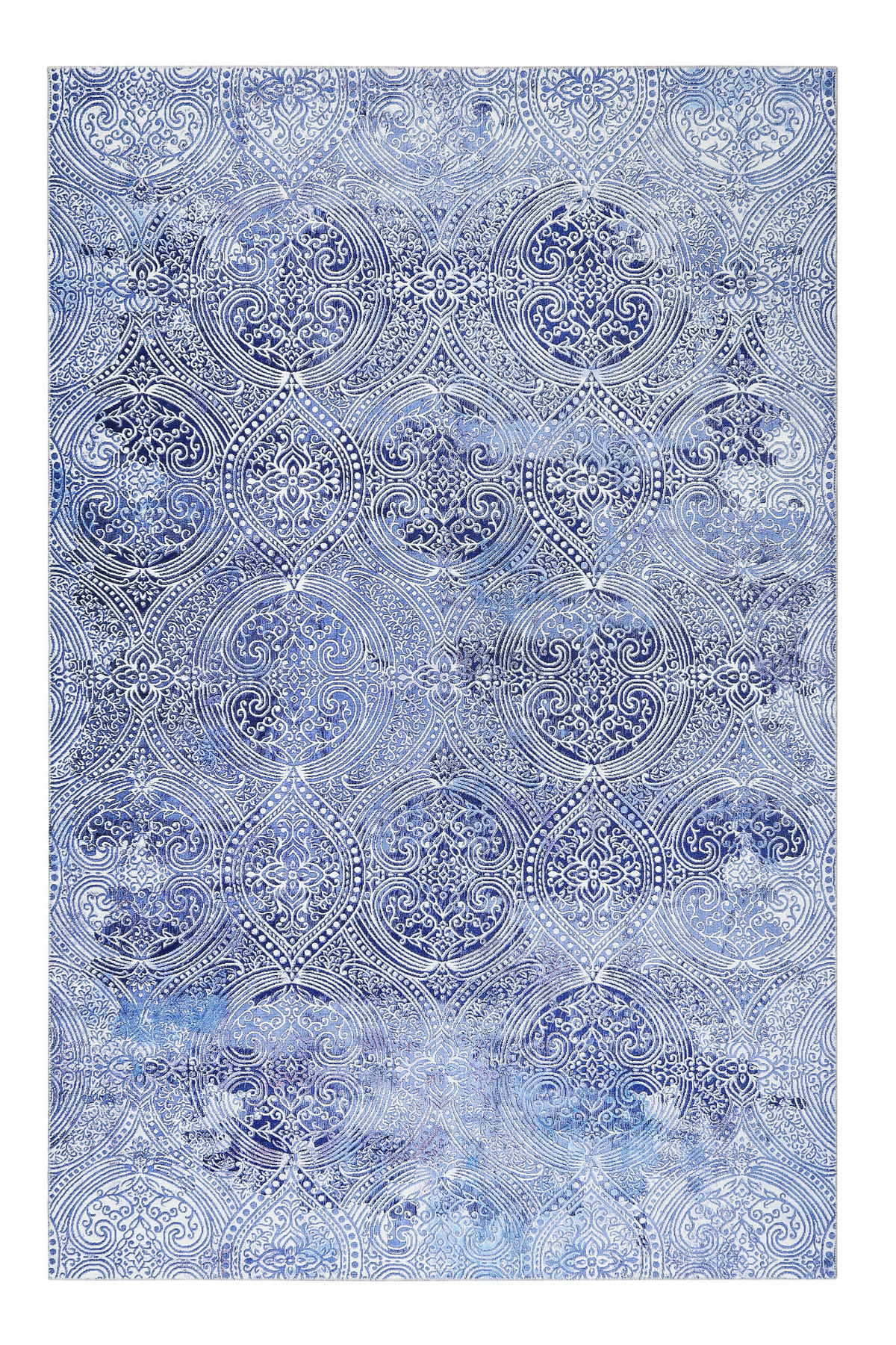 WEBTEPPICH 130/190 cm Grace Blau, Silberfarben  - Blau/Silberfarben, Design, Textil (130/190cm) - Novel