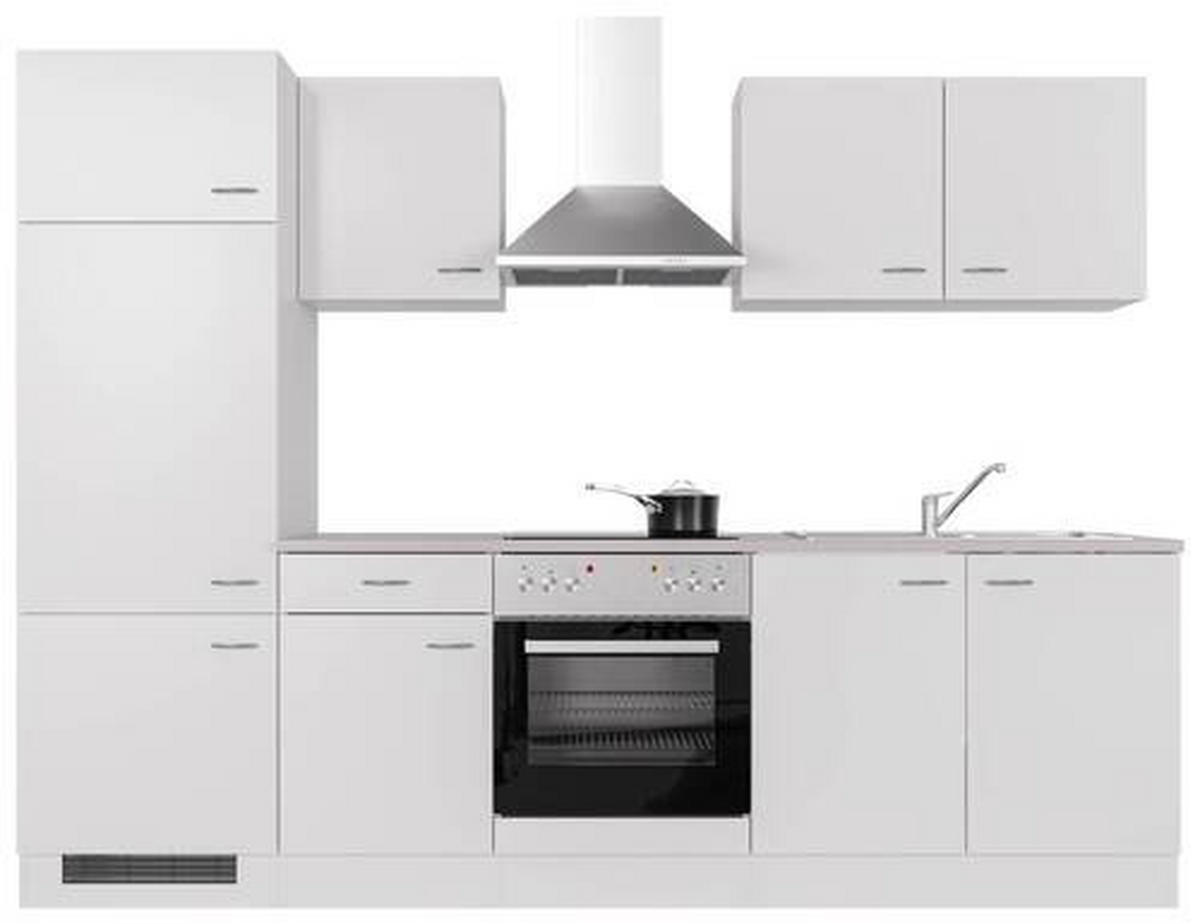 KUCHYŇSKÁ LINKA WITO 270 - bílá/světle šedá, Moderní, kompozitní dřevo/plast (270cm) - FlexWell