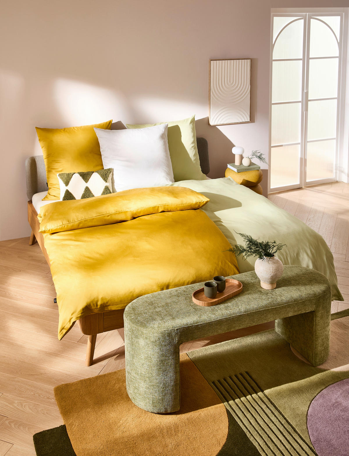 BETTWÄSCHE Satin 135/200 cm  - Goldfarben, MODERN, Textil (135/200cm) - Novel