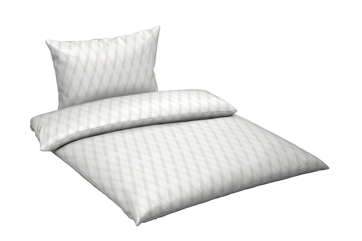 BETTWÄSCHE TANJA Satin 140/200 cm  - Weiß, KONVENTIONELL, Textil (140/200cm) - Novel