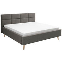 POLSTERBETT 180/200 cm  in Anthrazit  - Eichefarben/Anthrazit, KONVENTIONELL, Holz/Textil (180/200cm) - SetOne by Musterring