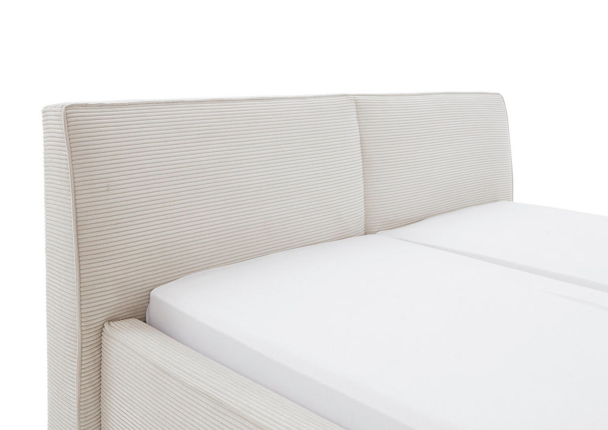 POLSTERBETT 180/200 cm  in Beige  - Birkefarben/Beige, Design, Holz/Textil (180/200cm) - Boxxx