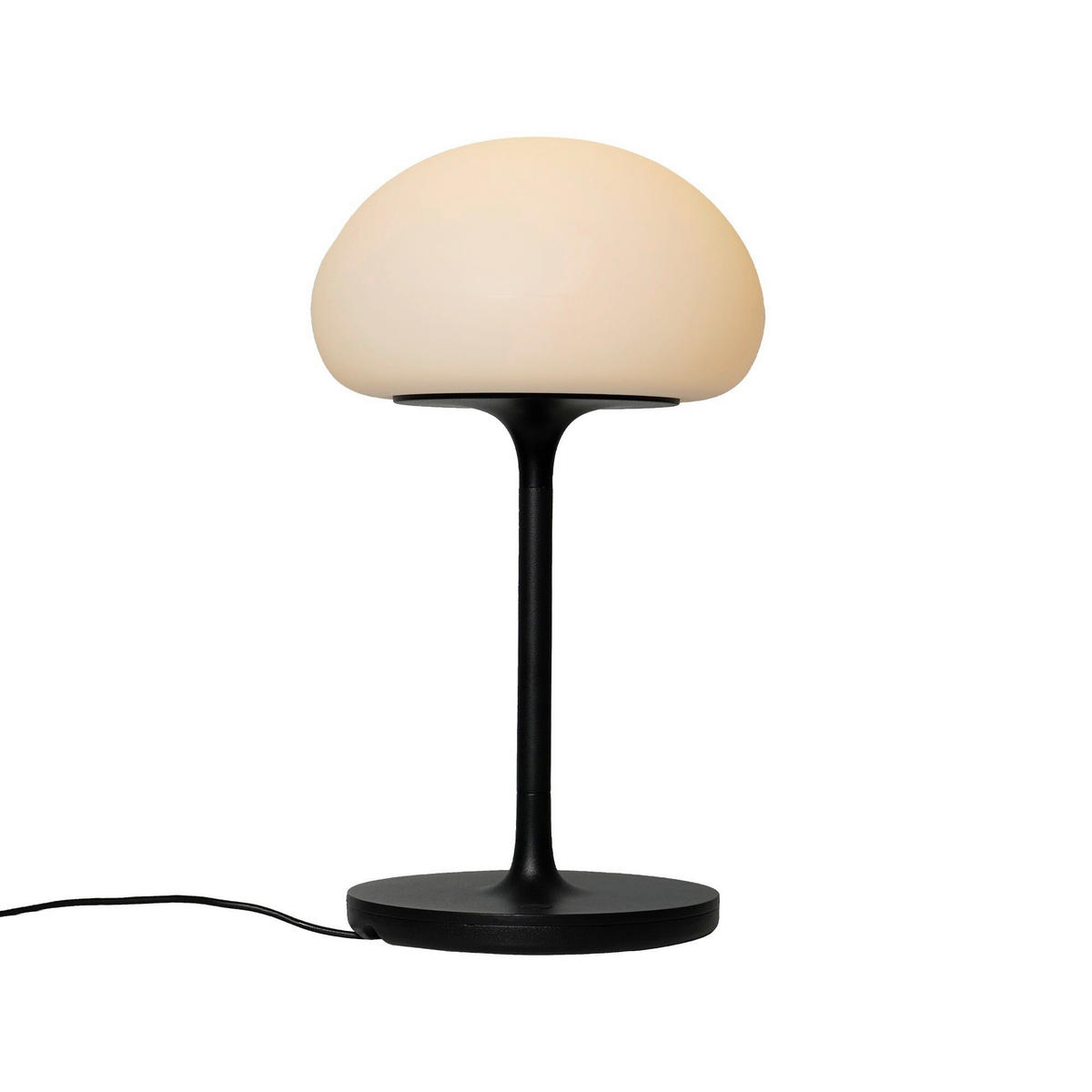 AKKU-TISCHLEUCHTE Sponge 35/20 cm  - Schwarz, Design, Kunststoff (35/20cm) - Nordlux