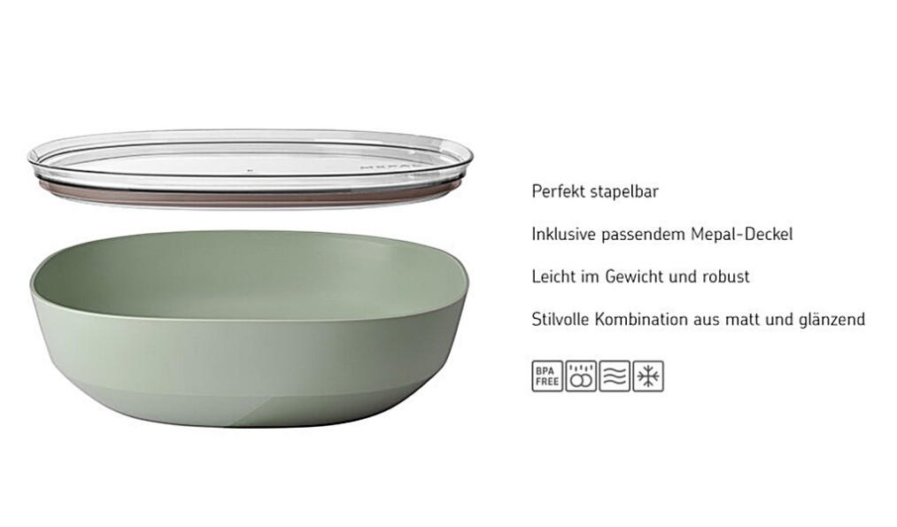 SALATSET  2-teilig  - Schwarz, KONVENTIONELL (30,1/9,2cm) - Mepal