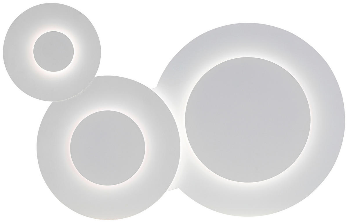 DECKENLEUCHTE    60/45/6 cm  - Weiß, Design, Kunststoff/Metall (60/45/6cm) - Collet's Monde