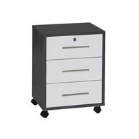 ROLLCONTAINER 44/58/40 cm  - Weiß Hochglanz/Anthrazit, LIFESTYLE, Holzwerkstoff/Metall (44/58/40cm) - MID.YOU