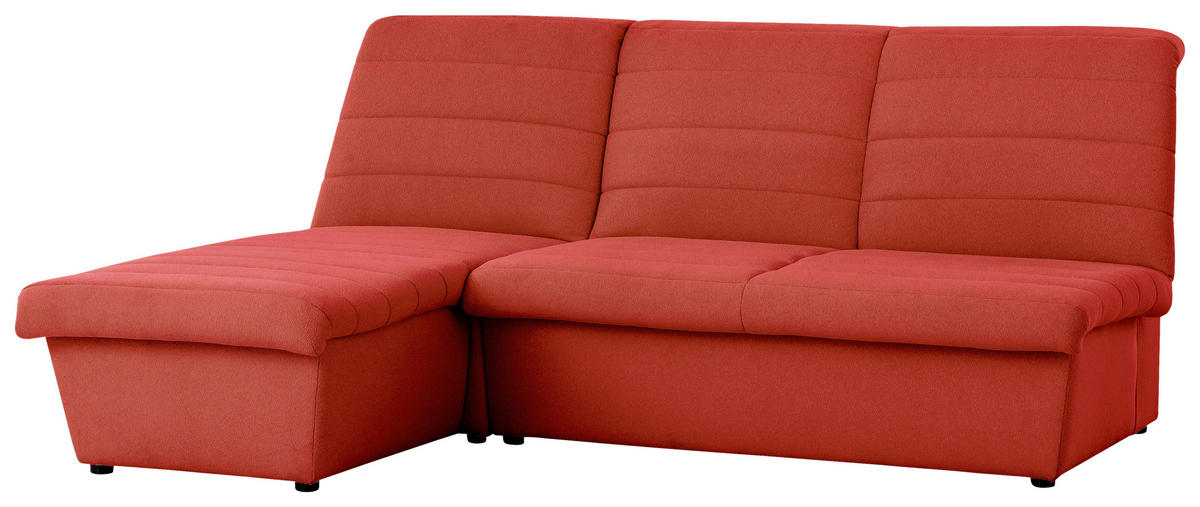 ECKSOFA in Webstoff Orange  168/214 cm  - Schwarz/Orange, Design, Kunststoff/Textil (168/214cm) - LOOKS by W.Joop