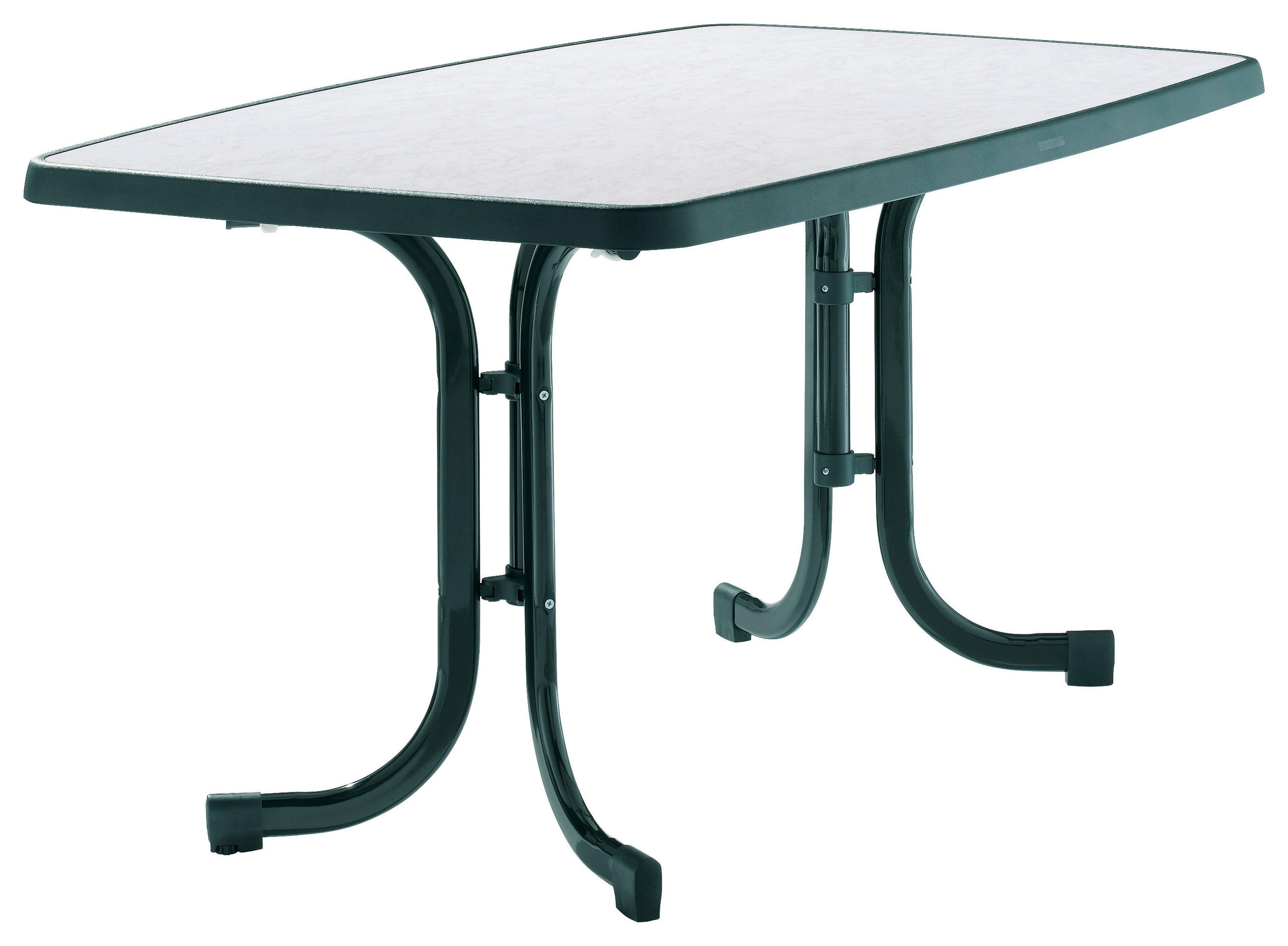 GARTENKLAPPTISCH 150/90/72 cm Metall rechteckig  - Smaragdgrün/Weiß, Basics, Kunststoff/Metall (150/90/72cm) - Sieger