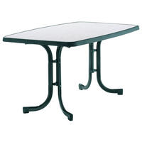 GARTENKLAPPTISCH 150/90/72 cm Metall rechteckig  - Smaragdgrün/Weiß, Basics, Kunststoff/Metall (150/90/72cm) - Sieger