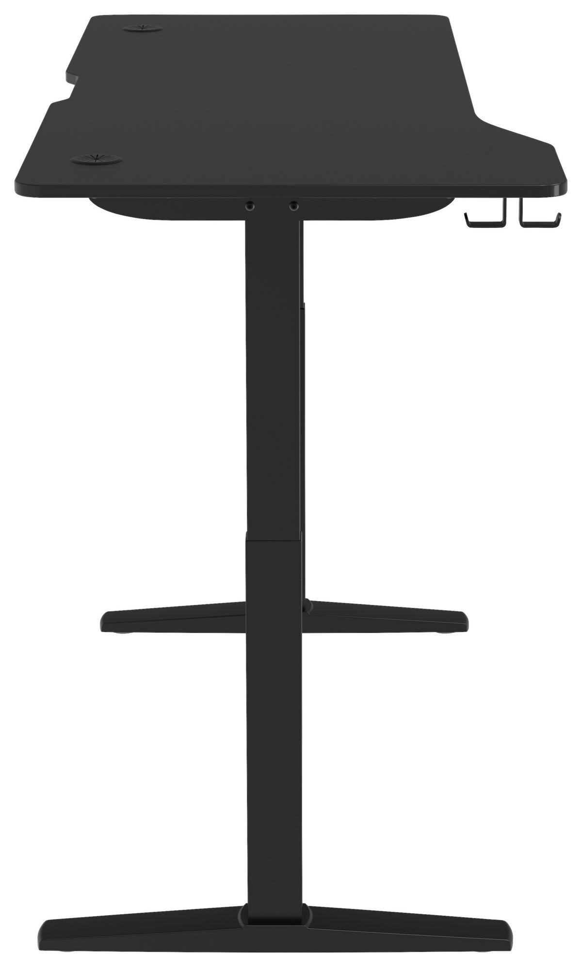SCHREIBTISCH  in Schwarz  - Schwarz, MODERN, Holzwerkstoff/Kunststoff (160/71/116/75cm) - MID.YOU