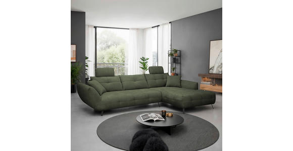 KOPFSTÜTZE - Dunkelgrün, KONVENTIONELL, Textil (55/28/18cm) - Hom`in