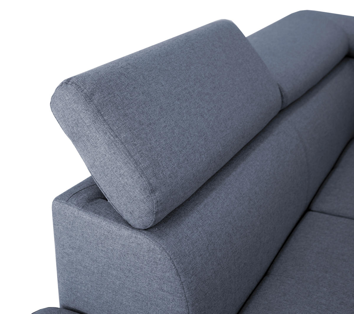 ECKSOFA in Webstoff Blau  - Blau/Silberfarben, Design, Textil/Metall (226/257cm) - Xora