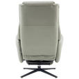 MASSAGESESSEL Echtleder Lederlook Grau    - Grau, Design, Leder/Textil (77/113/90cm) - Xora