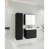 BADEZIMMER 4-teilig  in 90 cm  - Schwarz/Weiß, LIFESTYLE, Keramik/Holzwerkstoff (90cm) - P & B