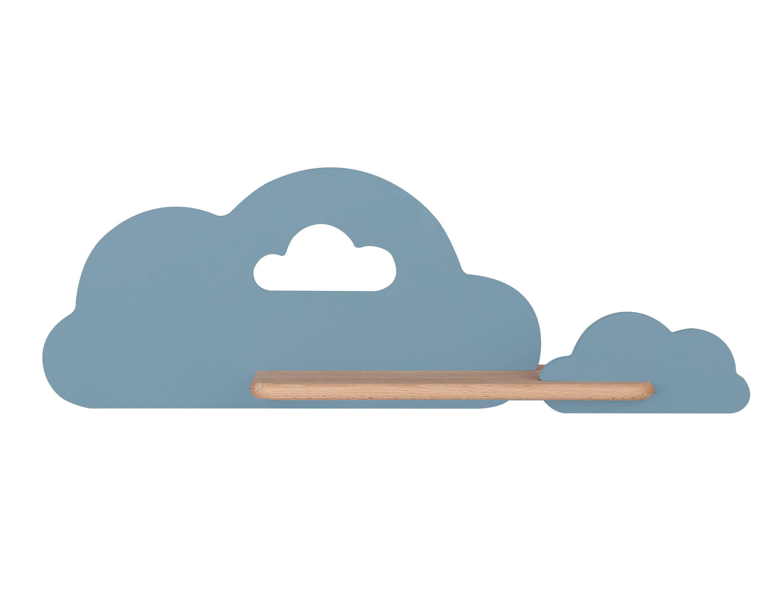 KINDERWANDLEUCHTE Cloud 53/12/18.5 cm  - Hellblau, Basics, Holz/Holzwerkstoff (53/12/18.5cm)