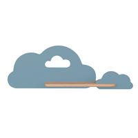 DJEČJA ZIDNA SVJETILJKA Cloud  - svijetlo plava, Basics, drvni materijal/drvo (53/12/18.5cm)