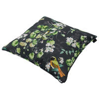 ZIERKISSEN in Grün, Multicolor, Schwarz Blätter  - Multicolor/Schwarz, Basics, Textil (50/50/8cm)