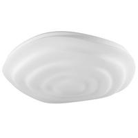 DECKENLEUCHTE Sand 40/13 cm   - Weiß, Design, Glas/Metall (40/13cm) - Brilliant