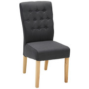 STUHL in Holz, Textil Anthrazit, Eichefarben - Eichefarben/Anthrazit, KONVENTIONELL, Holz/Textil (45/99/66cm) - Venda