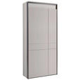 GARDEROBE 5-teilig  in 266/200/38 cm  - Beige/Schwarz, KONVENTIONELL, Glas/Holzwerkstoff (266/200/38cm) - Voleo